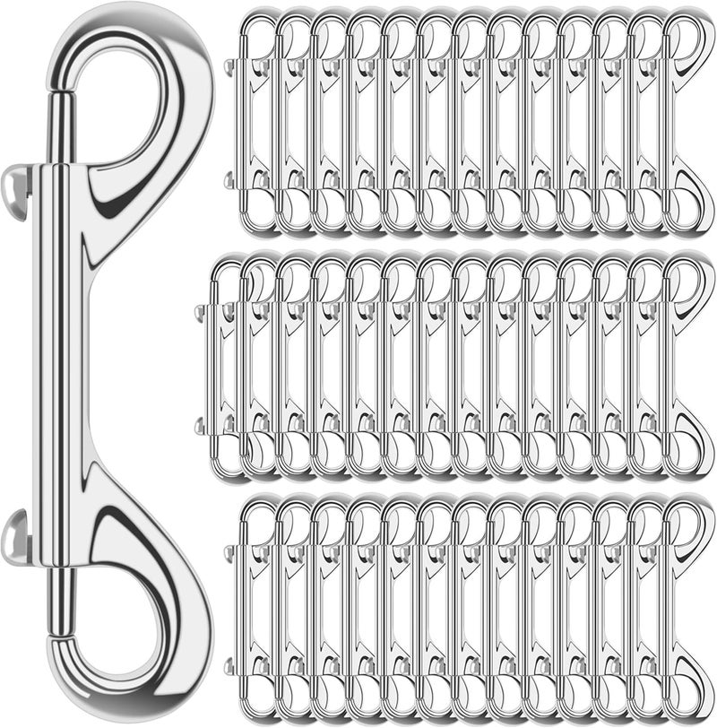 ERKOON 3.5 inch Double Ended snap Hooks,110lbs Metal Clips Load Capacity Zinc Alloy Double Sided Clips Heavy Duty Trigger Snap for Dogs Leashes/Water Bucket/Horse Feed/Hammocks Bolt snap - Image 1